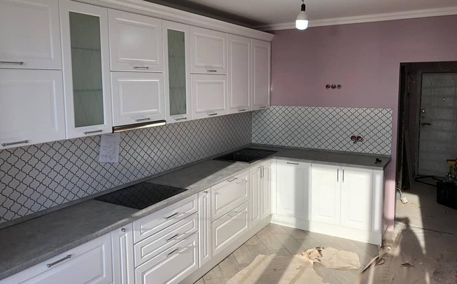 Кухни МДФ белого цвета 