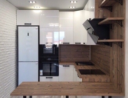 Кухня с барной стойкой современный стиль