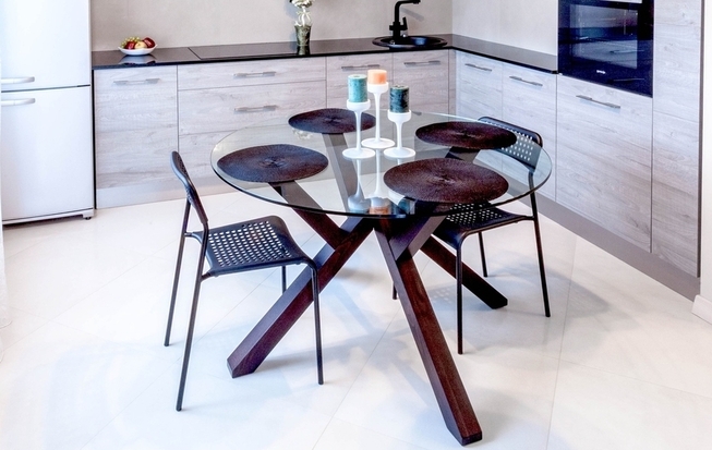 Кухня ЛДСП угловой формы 