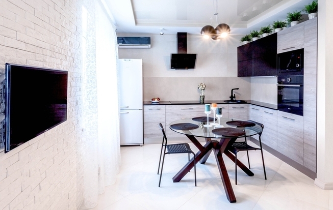 Кухня ЛДСП угловой формы 