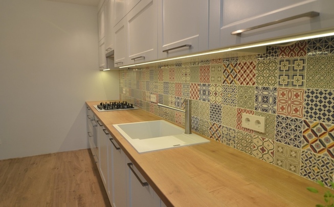 Кухня МДФ прямой формы