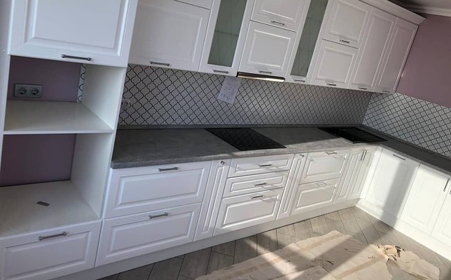 Кухни МДФ белого цвета 