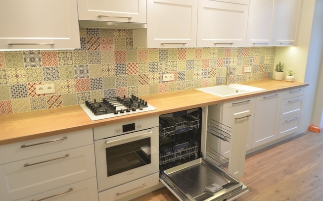 Кухня МДФ прямой формы